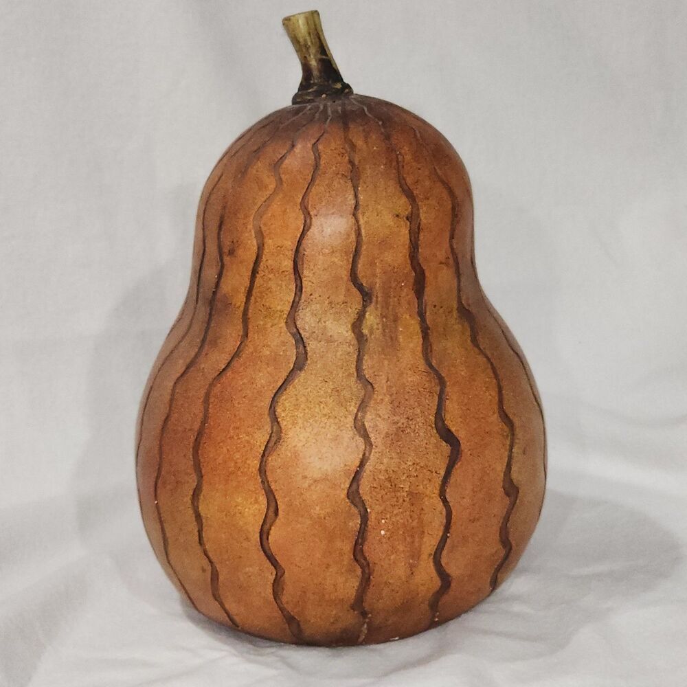 Fall Decor Pumpkin Ceramic Gourd 8x11in